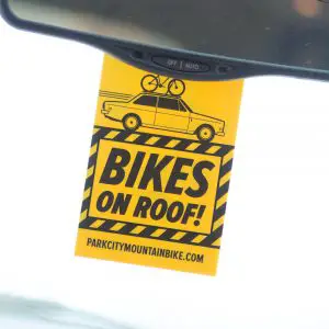 Bikes on Roof Hang-tag